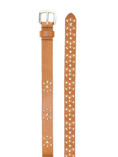 Diesel laser cut studded belt outlook