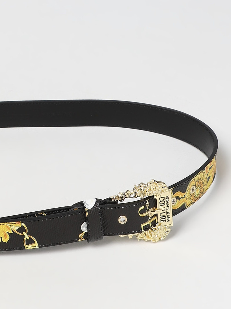 VERSACE JEANS COUTURE Baroque Versace Jeans Couture belt in saffiano synthetic leather outlook
