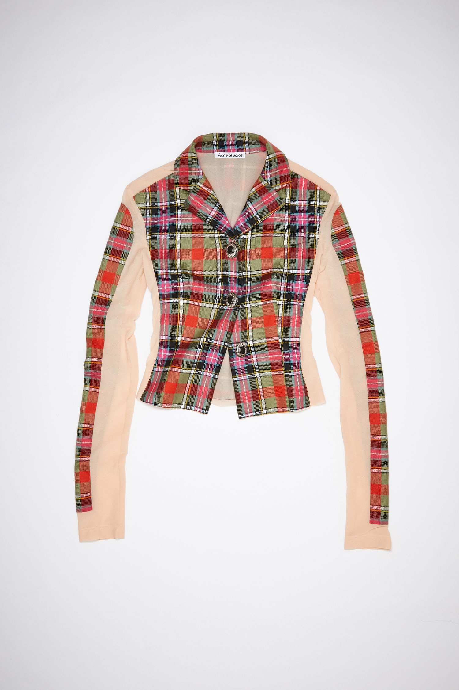 Plaid suit jacket - Pink/green multi - 5