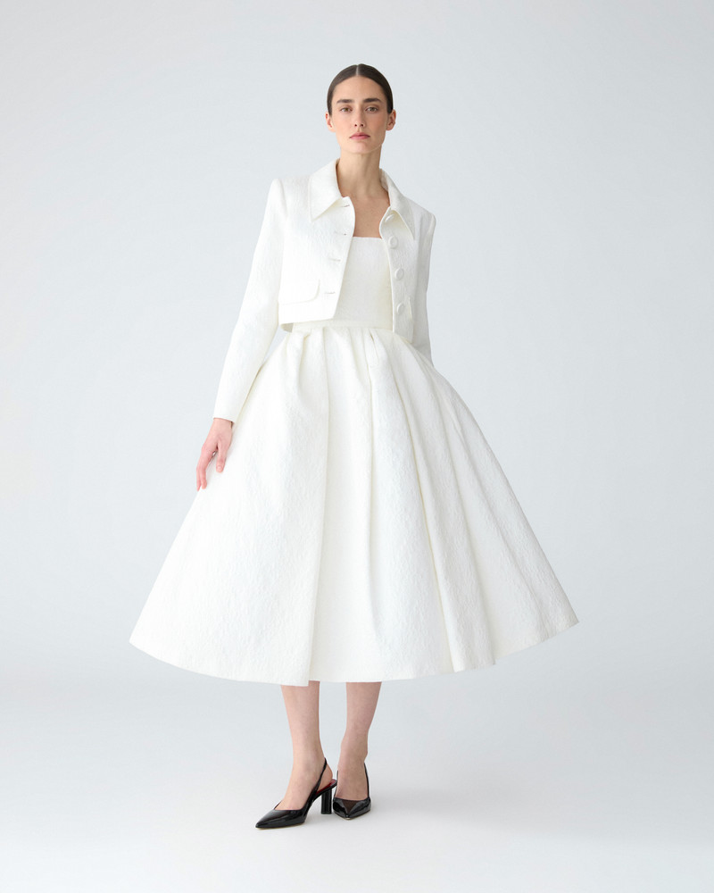 Floral Cloque Cropped Jacket 4