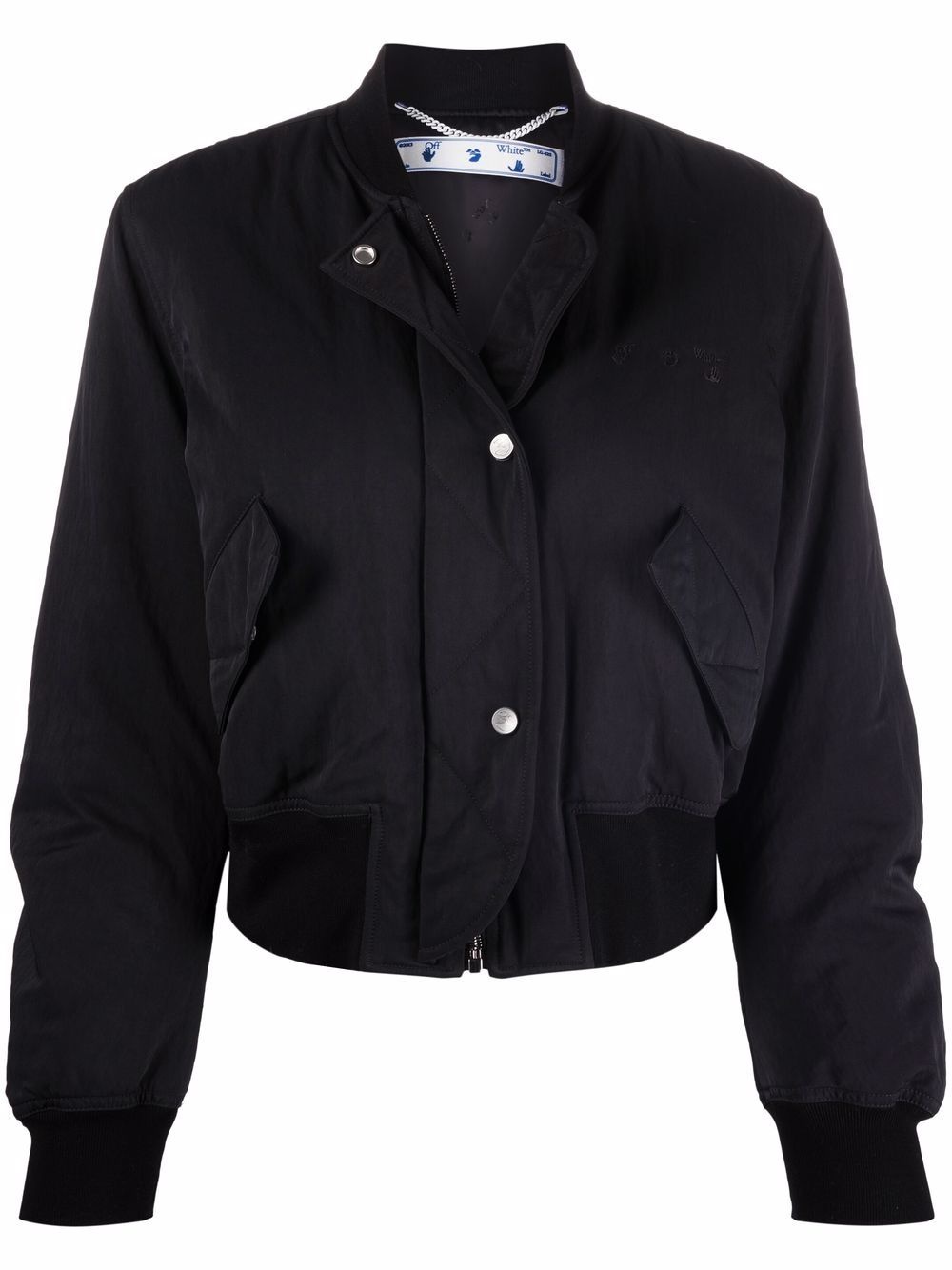 embroidered logo bomber jacket - 1