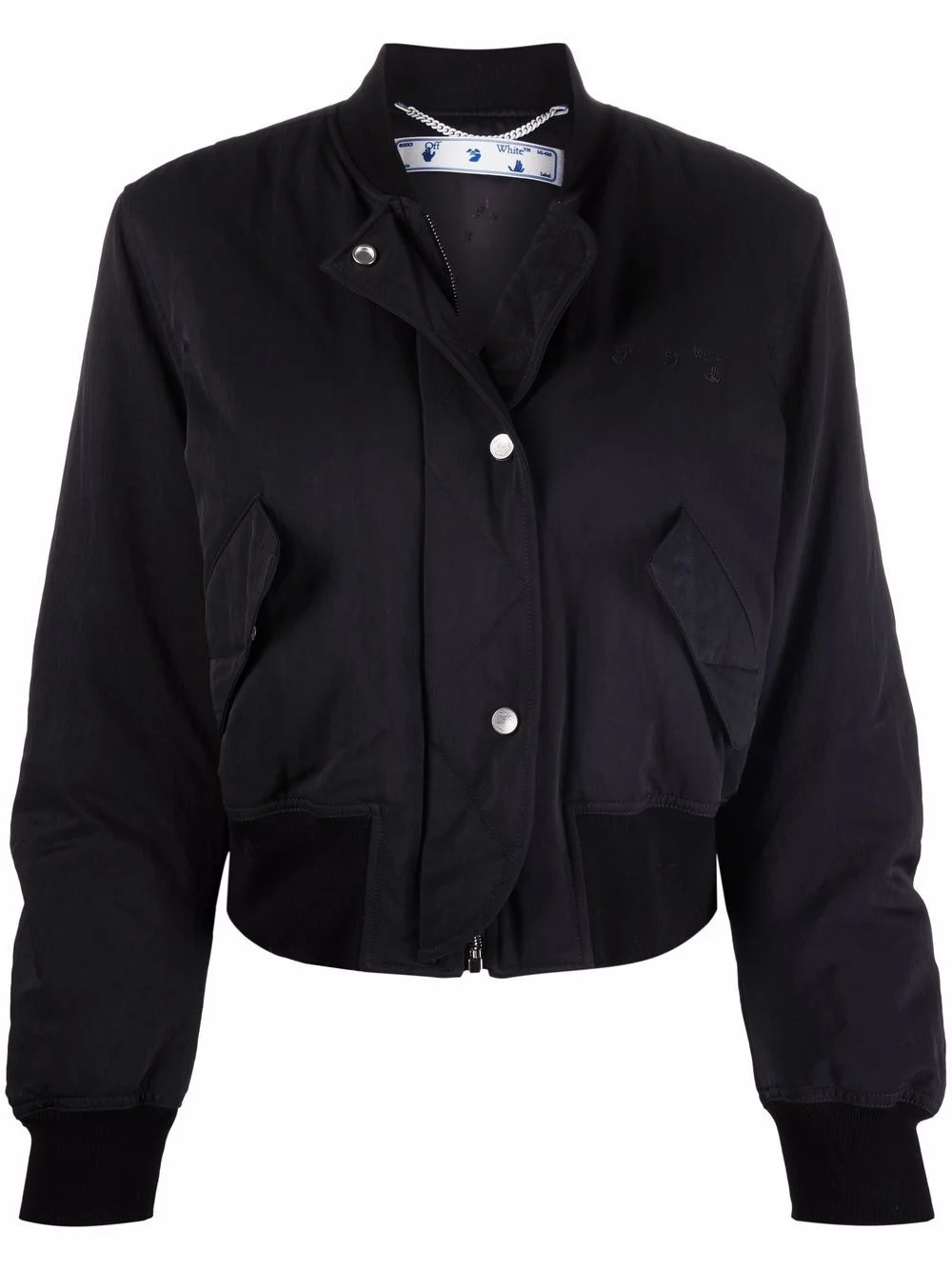 embroidered logo bomber jacket - 1