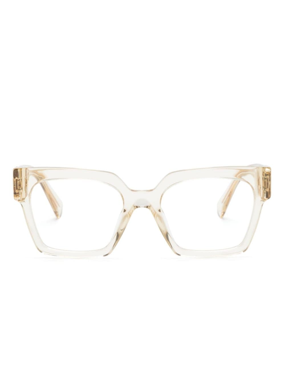 transparent oversize-frame glasses - 1