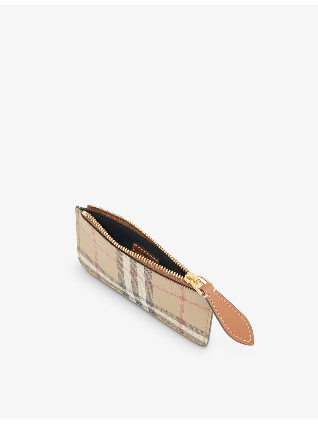 Kelbrook check-print woven card holder - 4