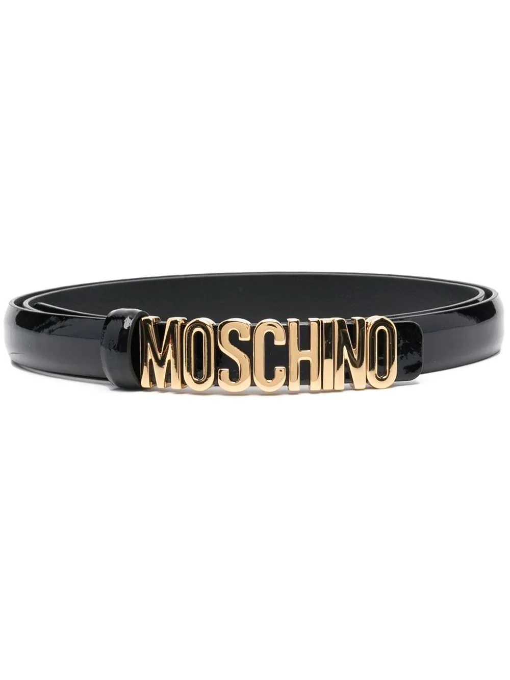 logo-plaque leather belt - 1