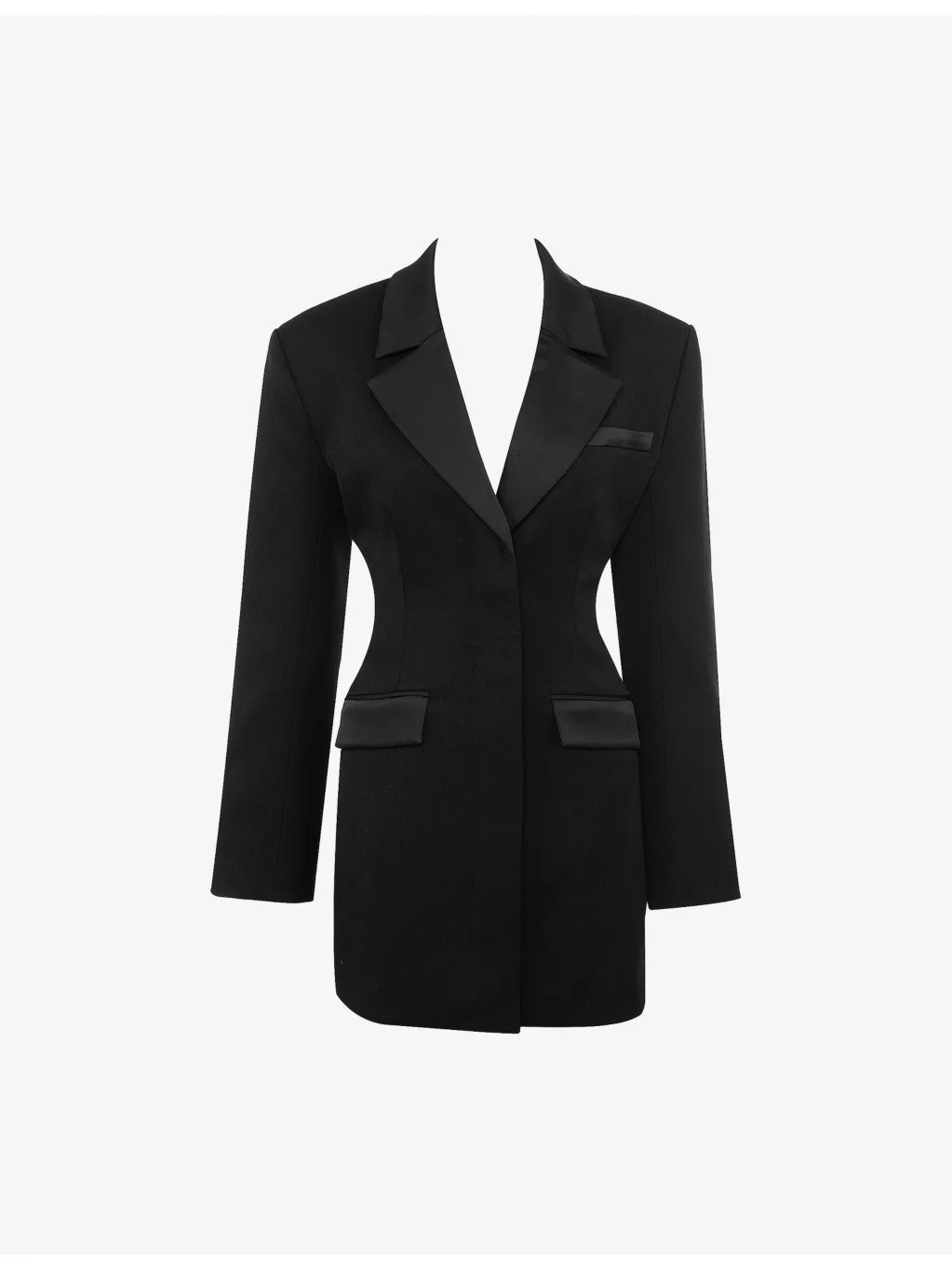 Ellis Trimmed Hourglass Blazer Stretch-Woven Mini Dress - 1