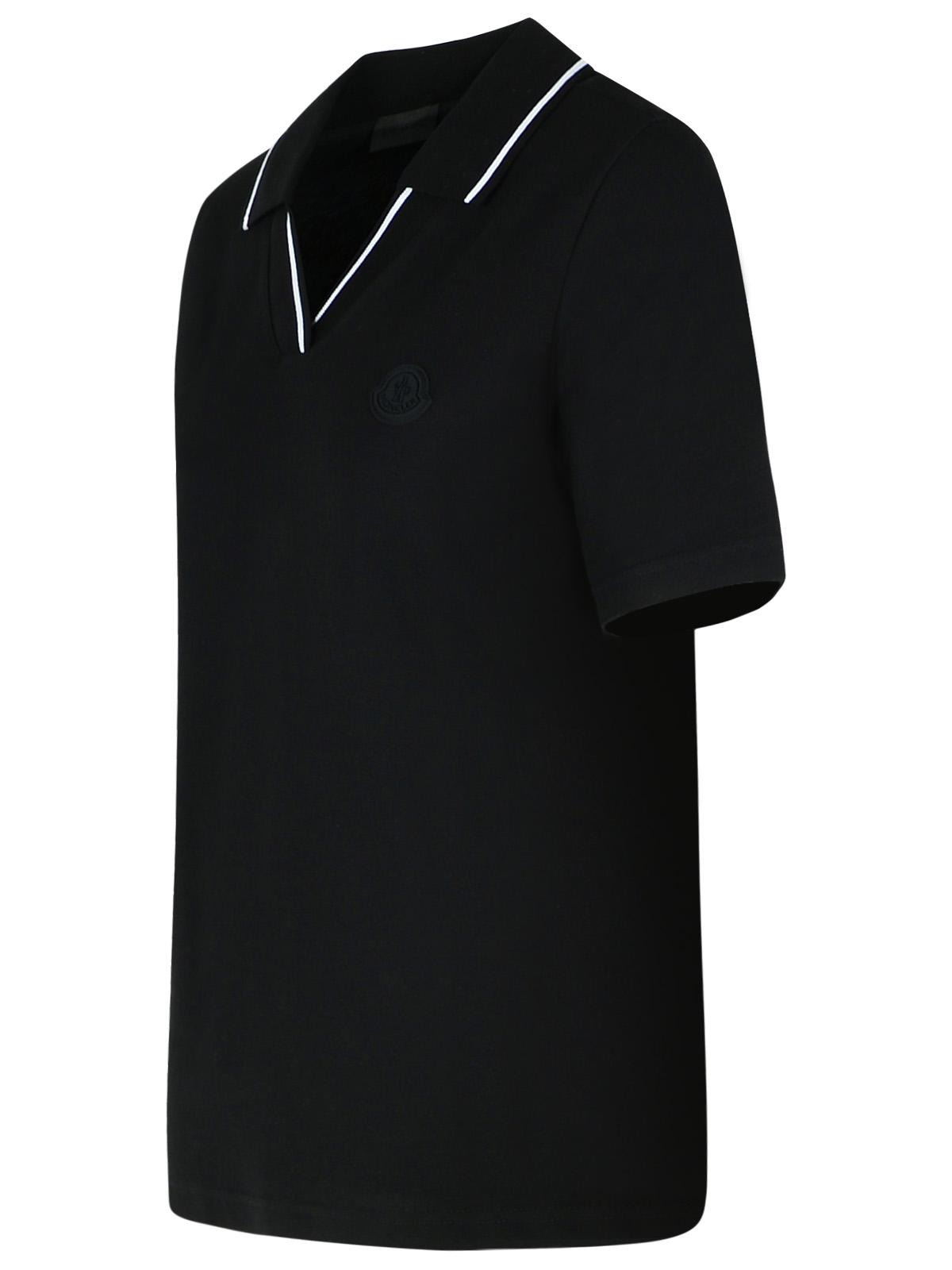 Moncler Black Cotton Polo Shirt Women - 2
