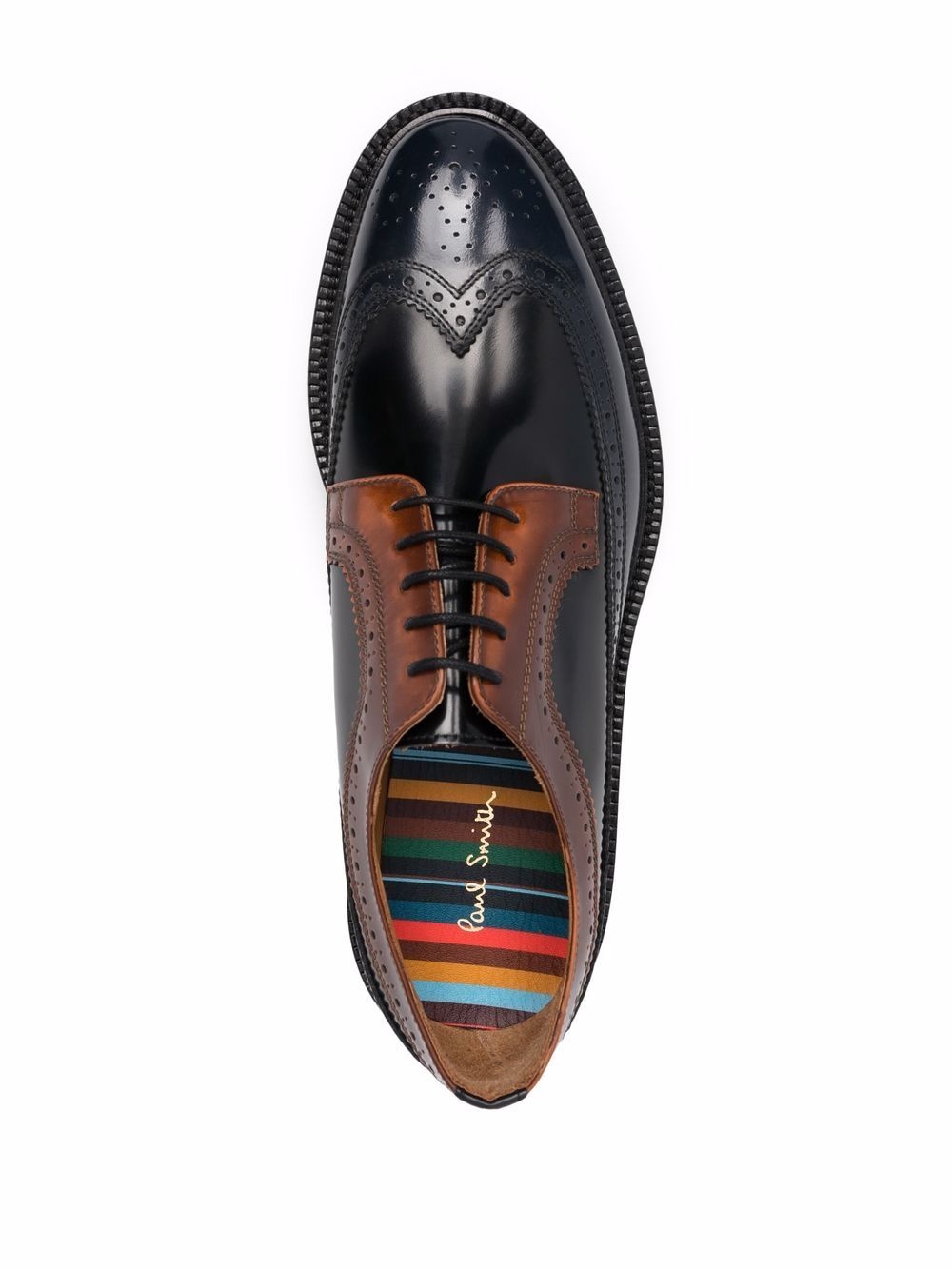 Count colour-block leather brogues - 4