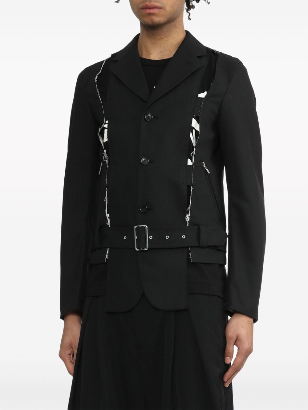 cut-out detailed biker jacket - 2
