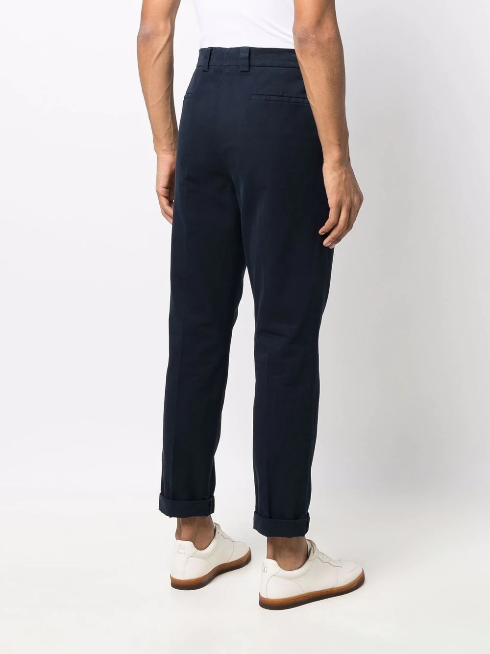 straight-leg cotton trousers - 4