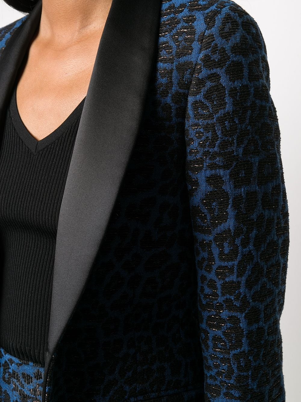 leopard print blazer - 5