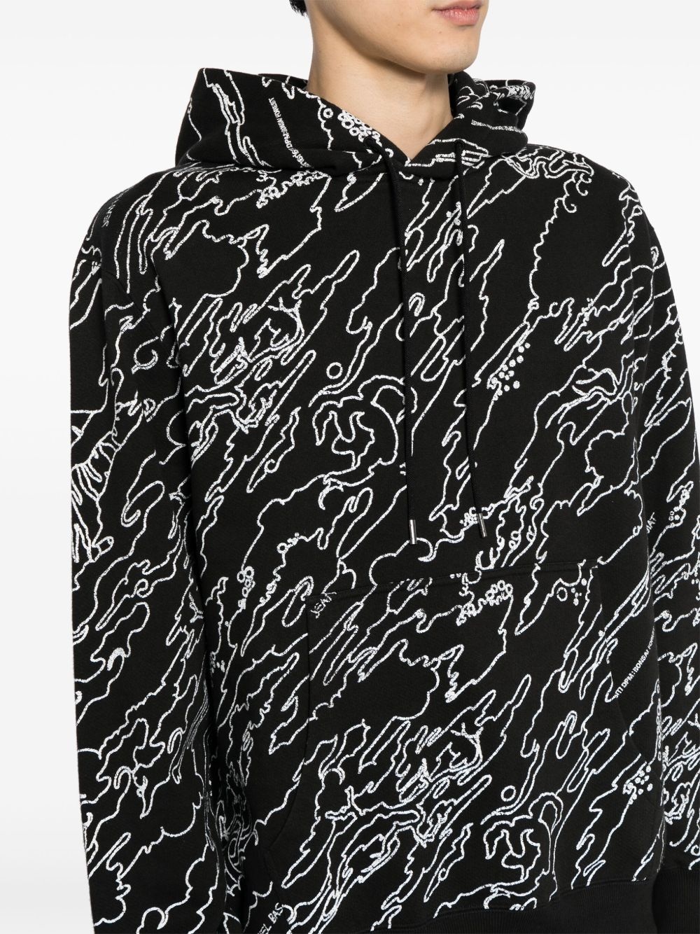 graphic-print cotton hoodie - 5