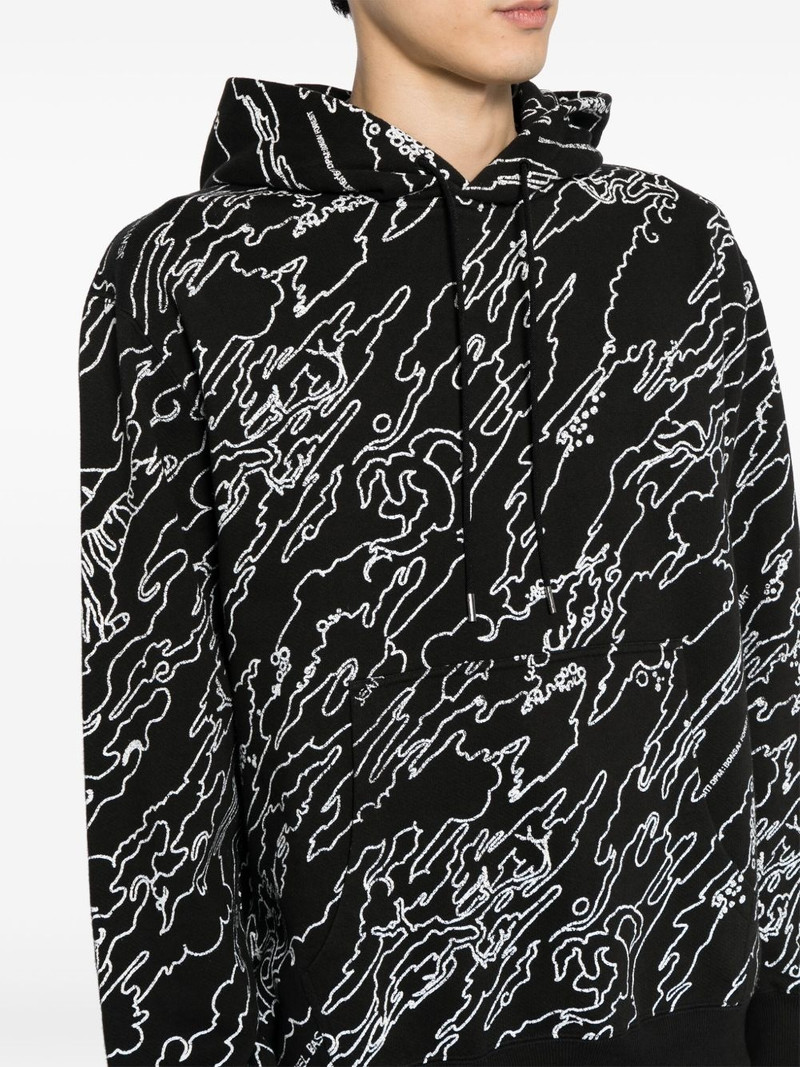 graphic-print cotton hoodie 5