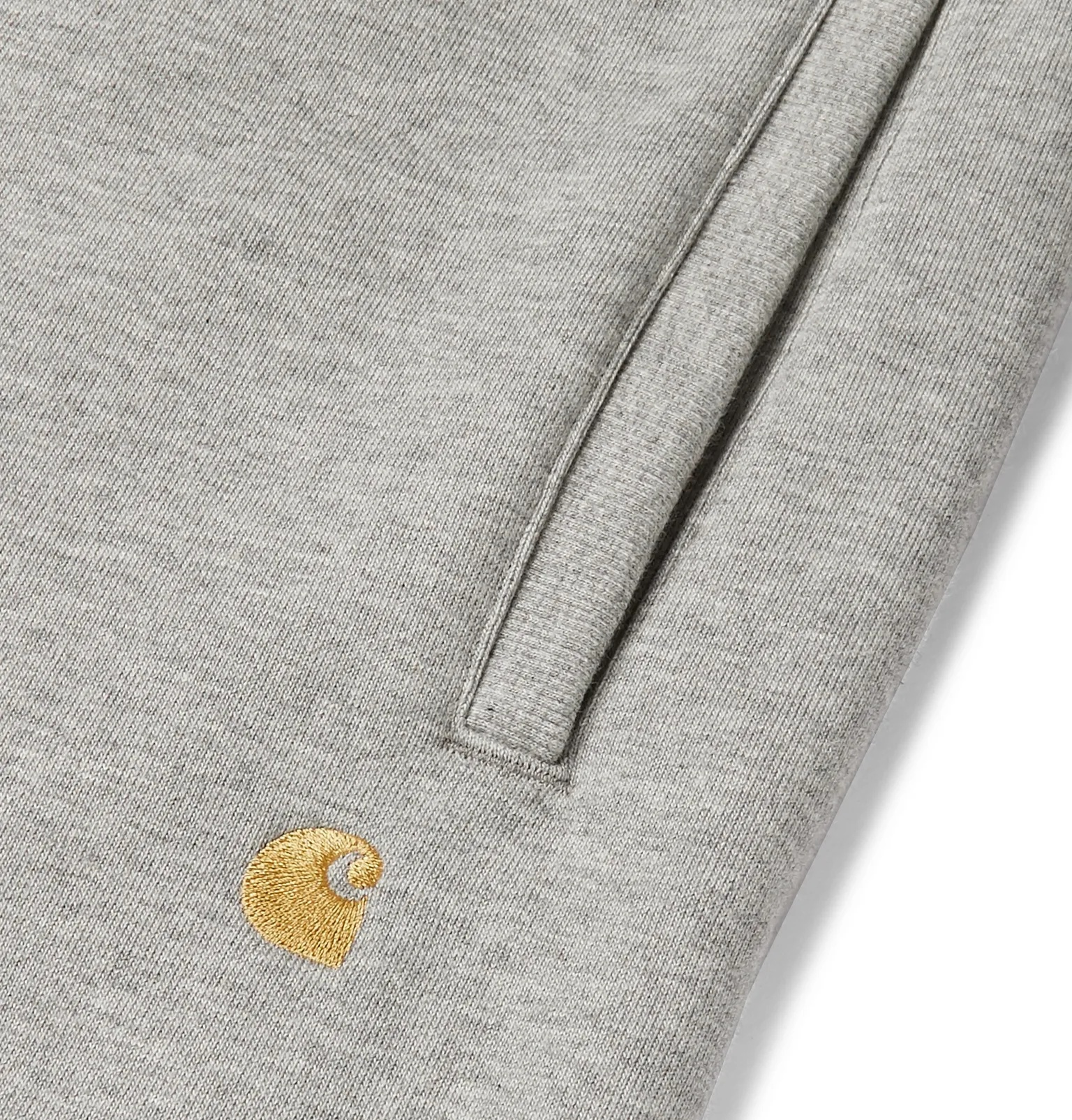 Chase Tapered Logo-Embroidered Mélange Fleece-Back Cotton-Blend Jersey Sweatpants - 3