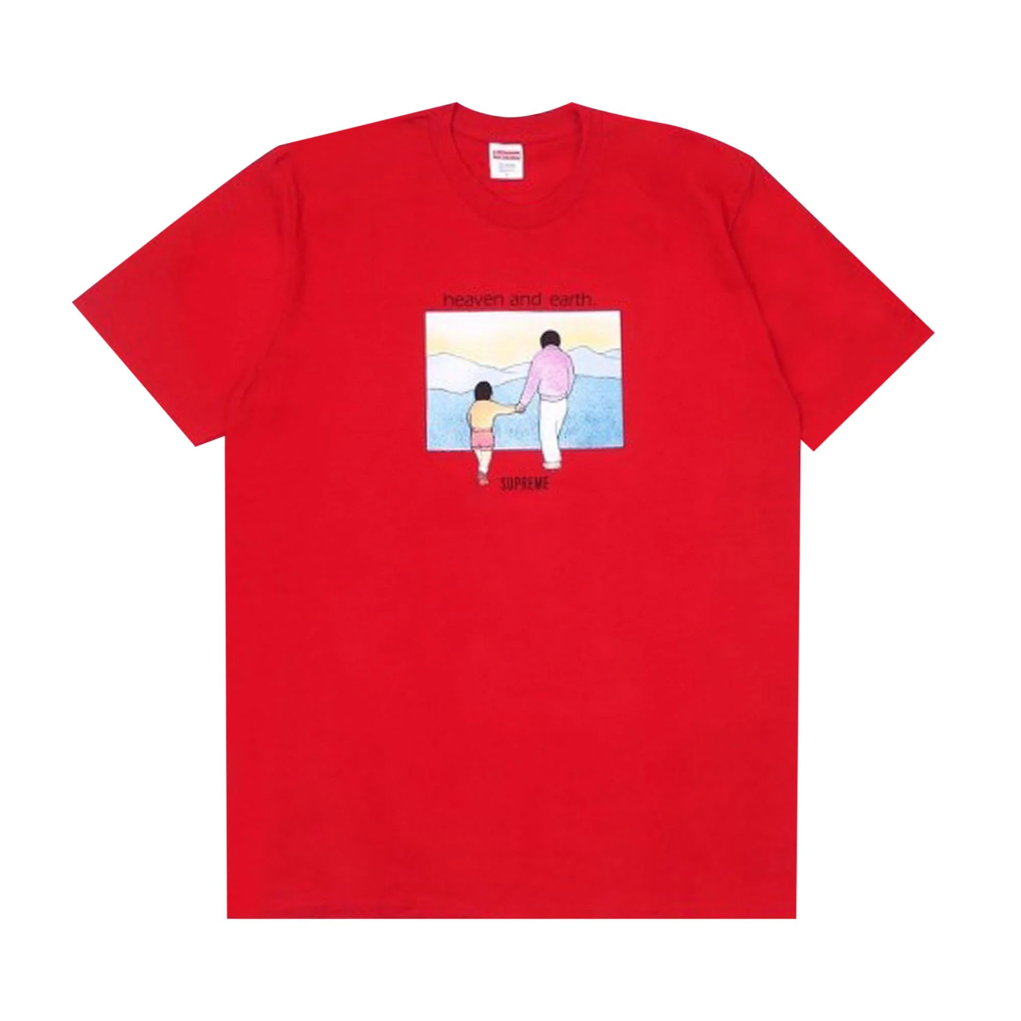 Supreme Heaven And Earth Tee 'Red' - 1