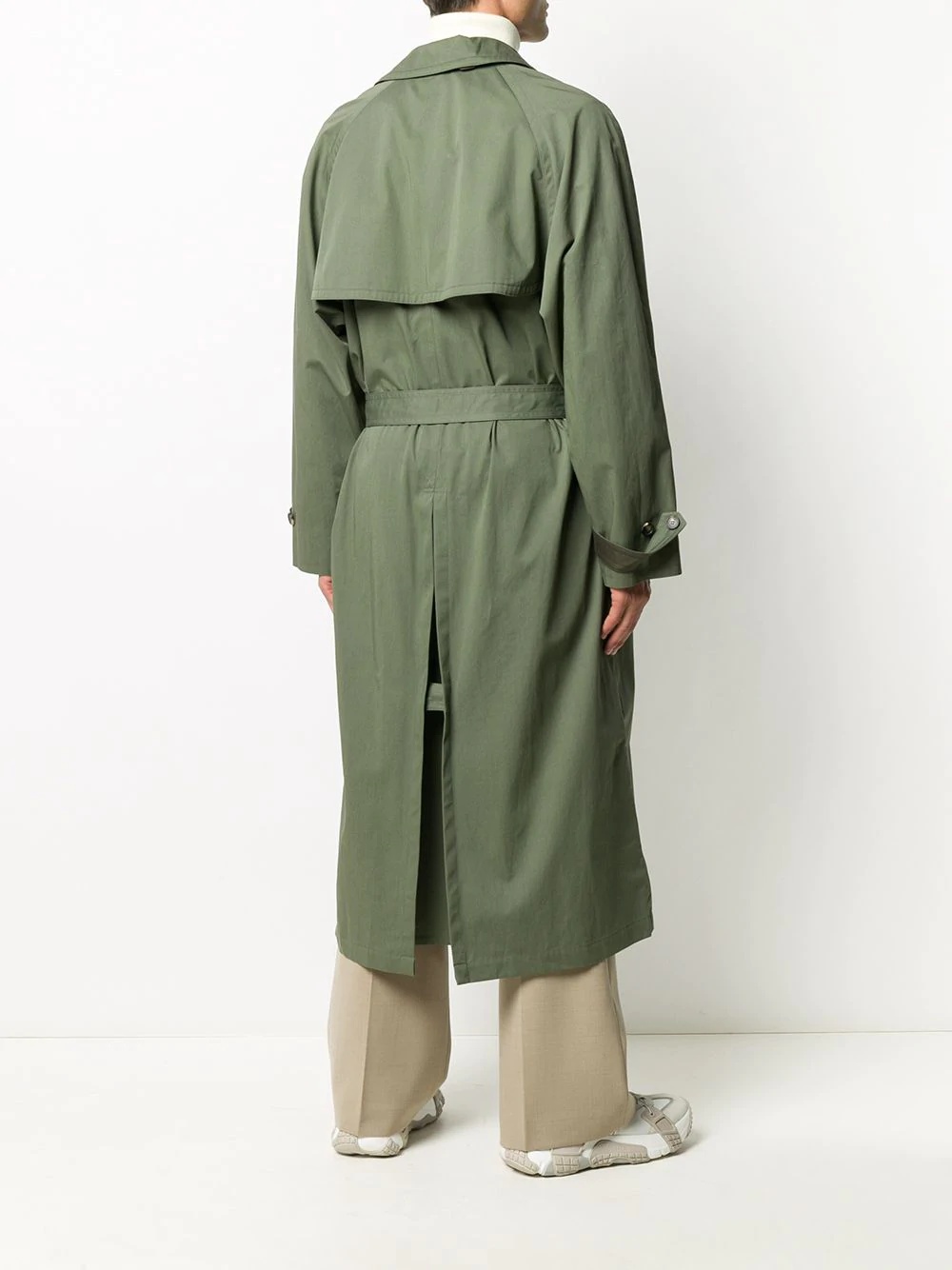 draping trench coat - 4