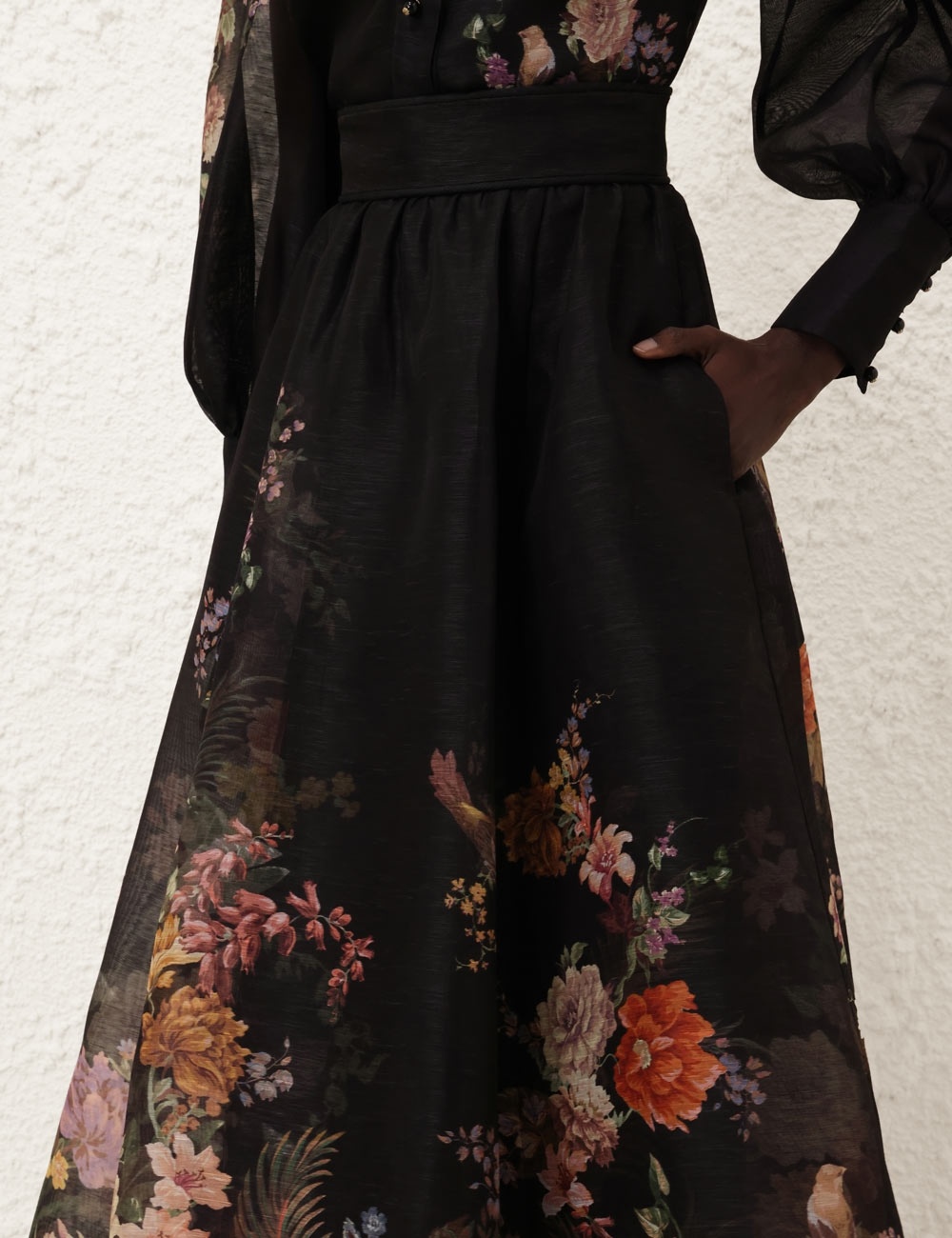 PAVILION GATHERED MIDI SKIRT - 5