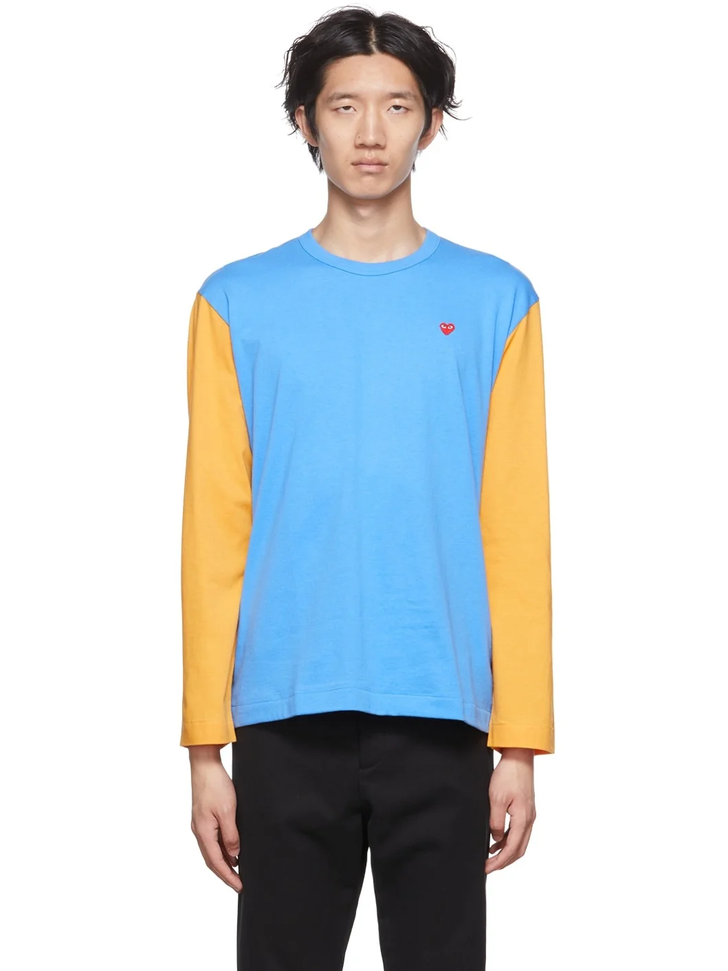 Blue & Yellow Heart Long Sleeve T-Shirt - 1