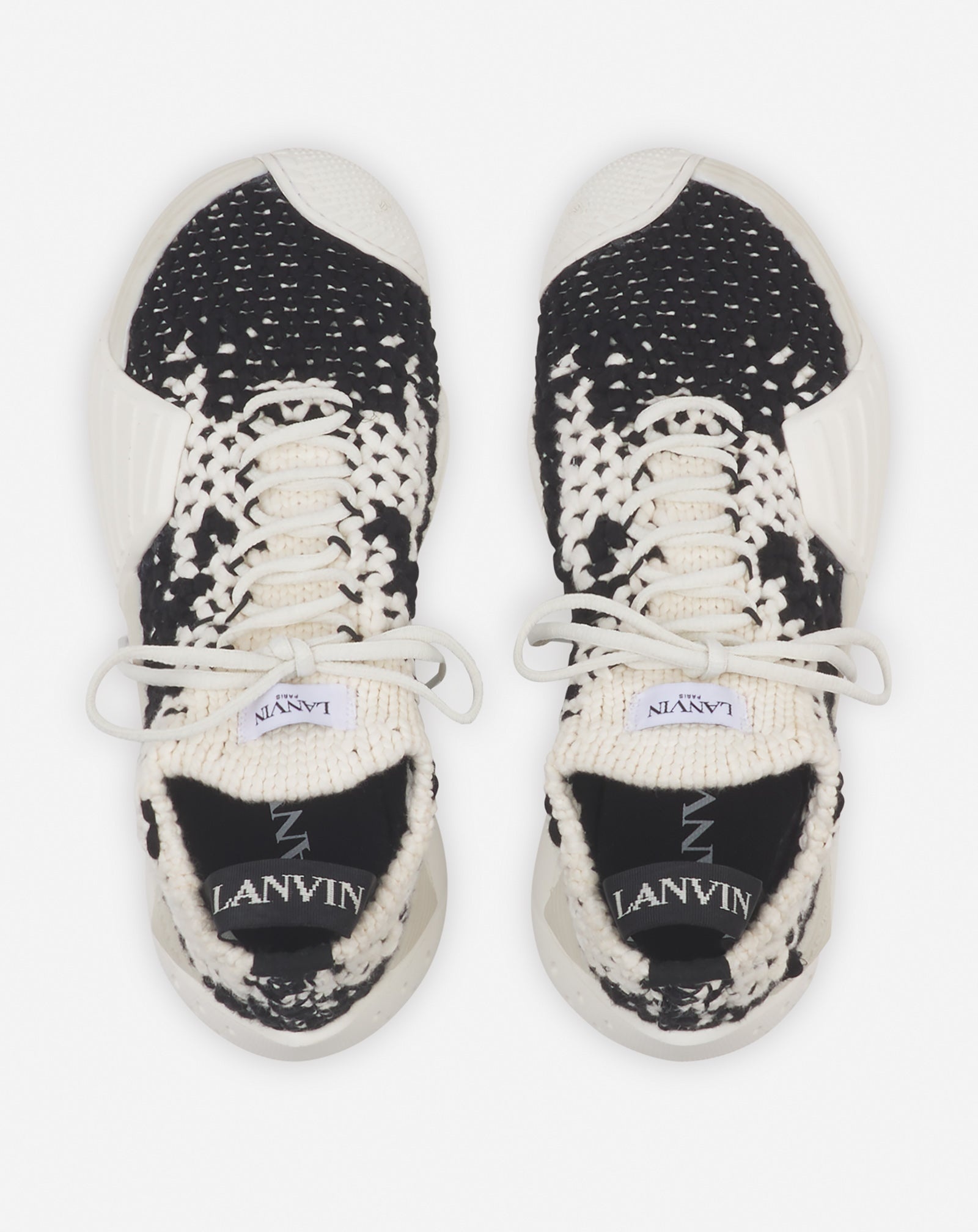 Lanvin COTTON FLASH-KNIT SNEAKERS BY LANVIN | REVERSIBLE