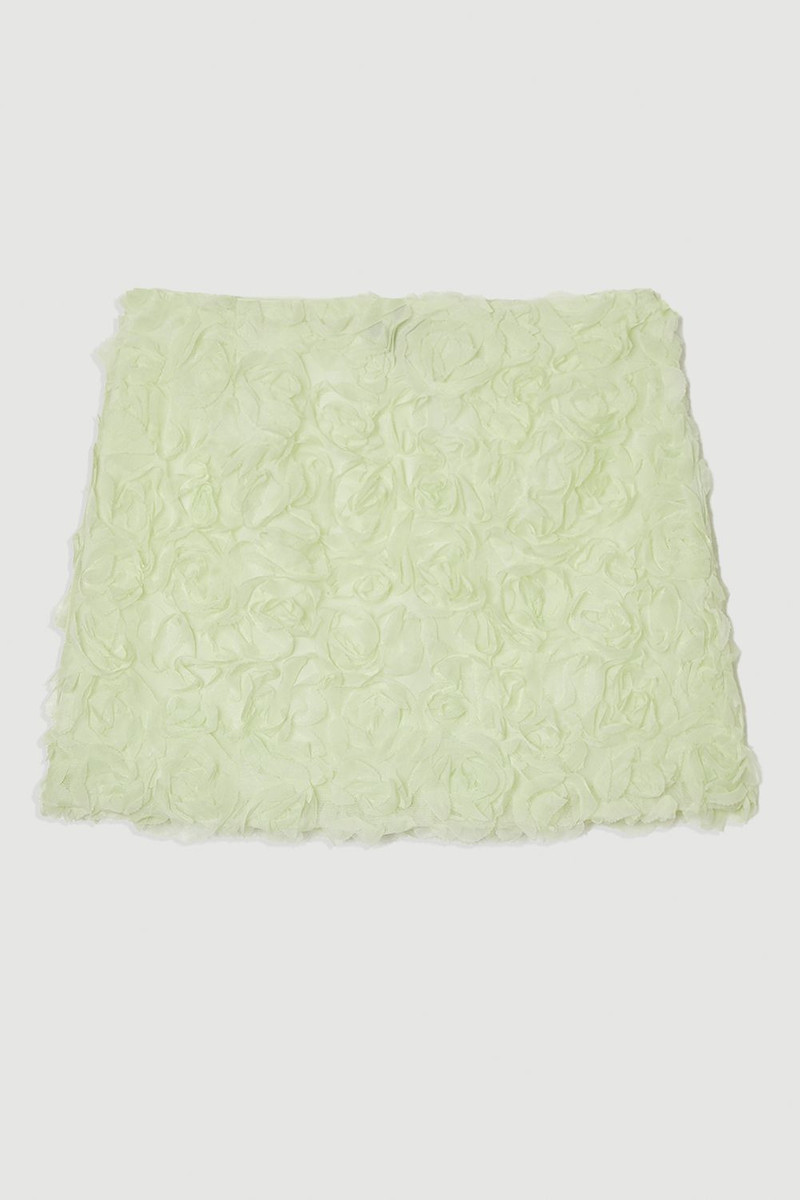 Rosette Texture Woven Mini Skirt 4