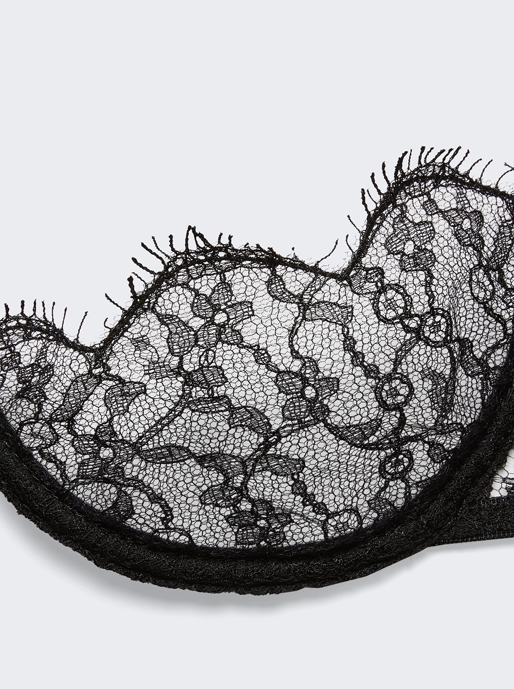 Floral Lace Bra Black - 2