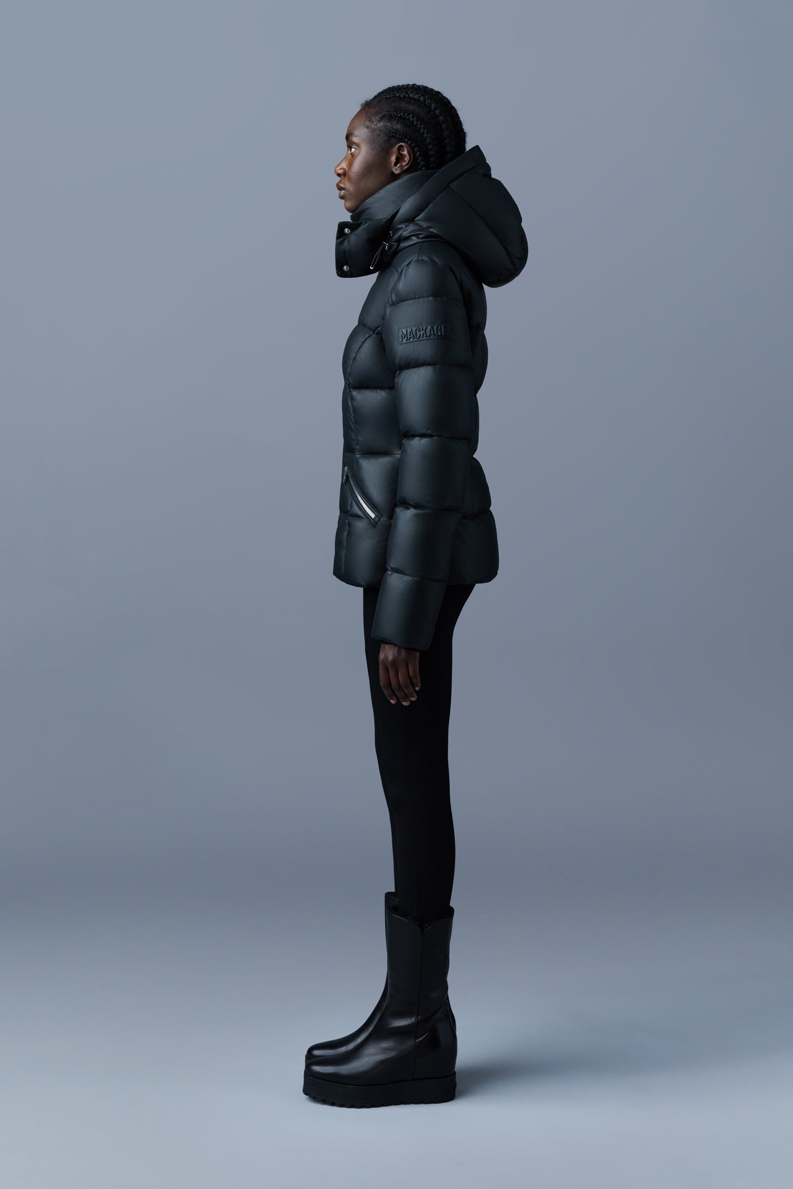 MADALYN (R) Leather down jacket with hood - 3