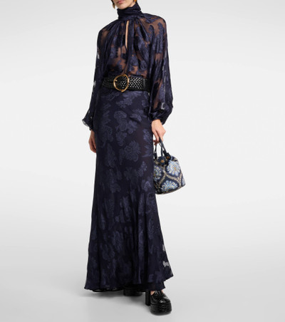 Etro Floral embroidered maxi skirt outlook