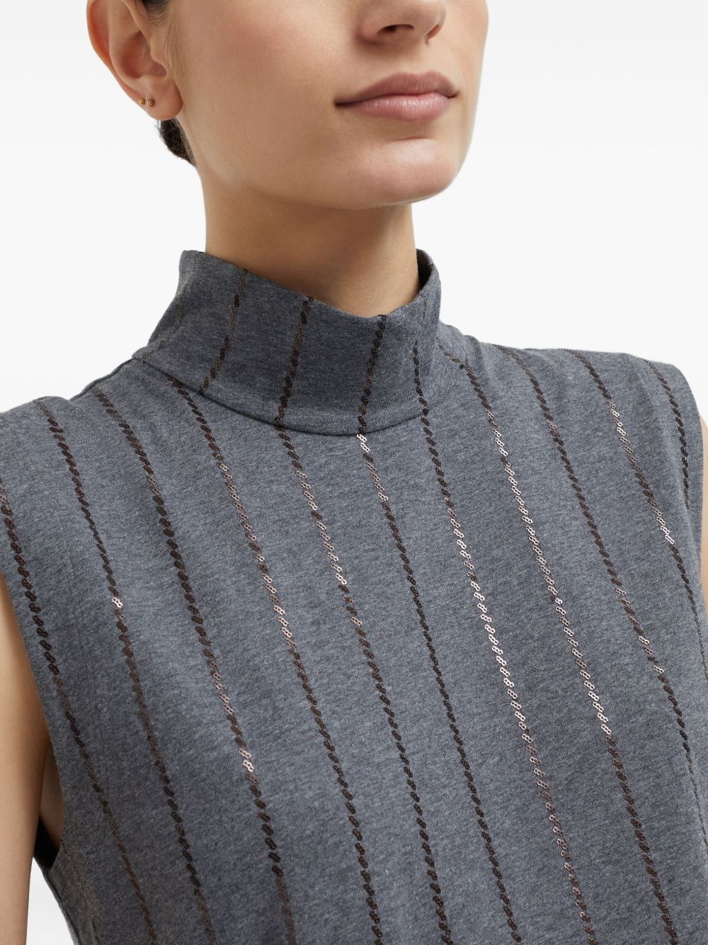 sequin-embellished top - 6