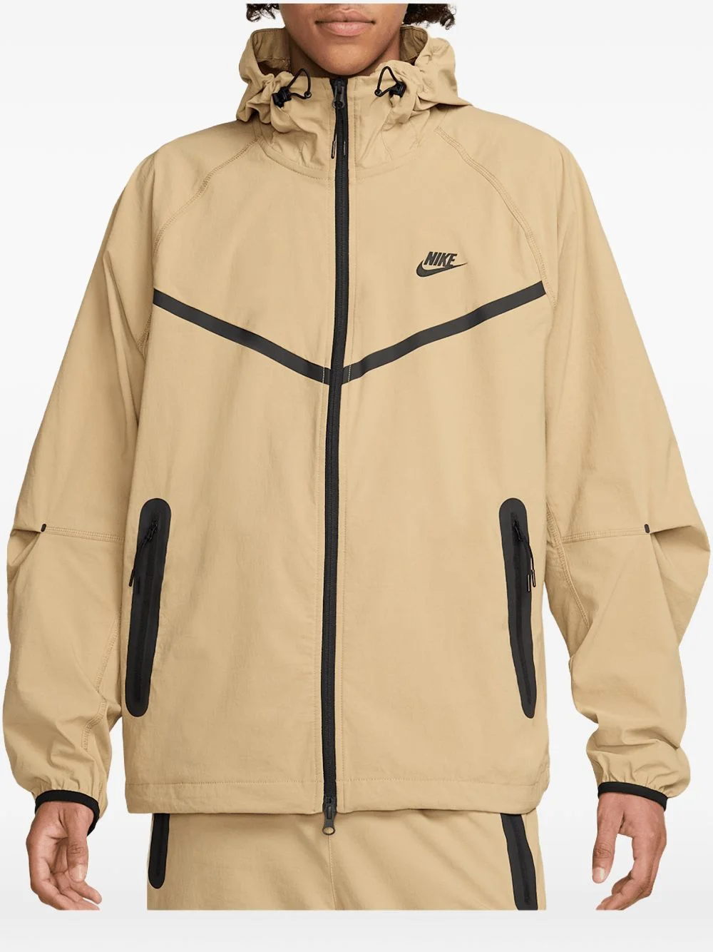 logo hooded jacket - 1