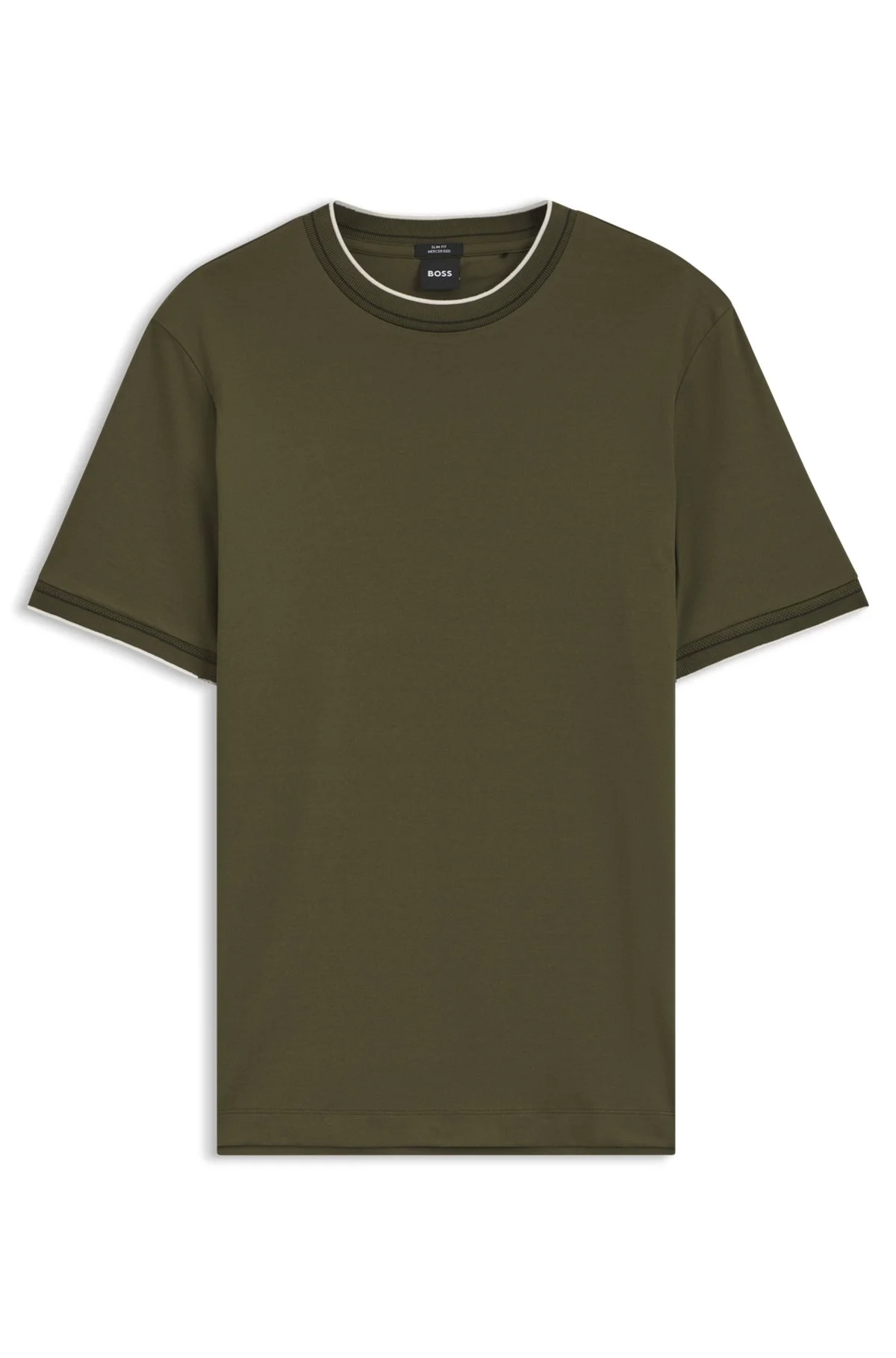 SLIM-FIT COTTON T-SHIRT WITH CREW NECK - 1