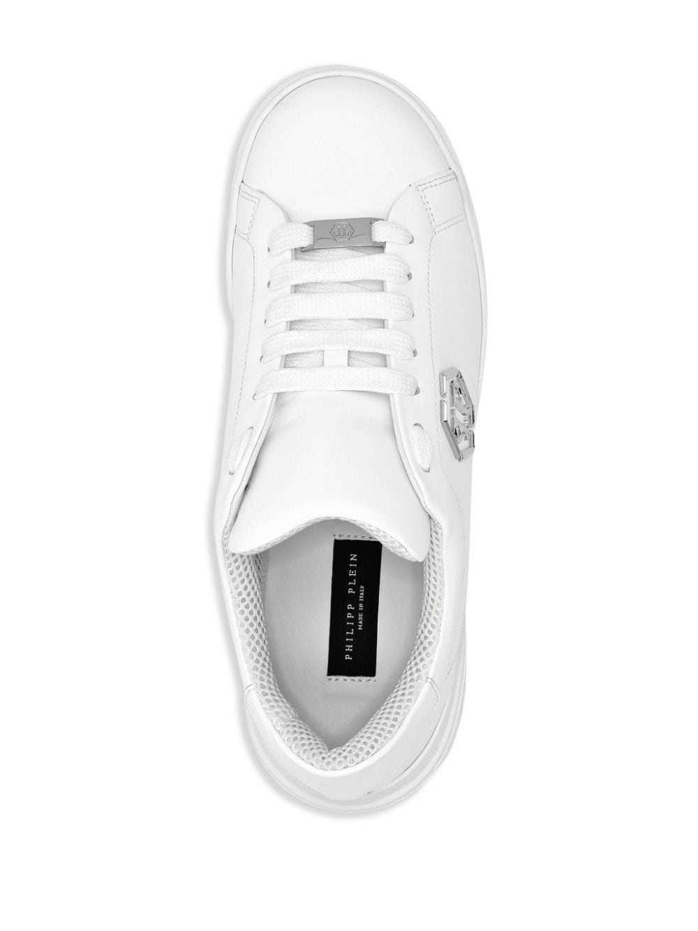 logo-appliquÃ© leather sneakers - 4