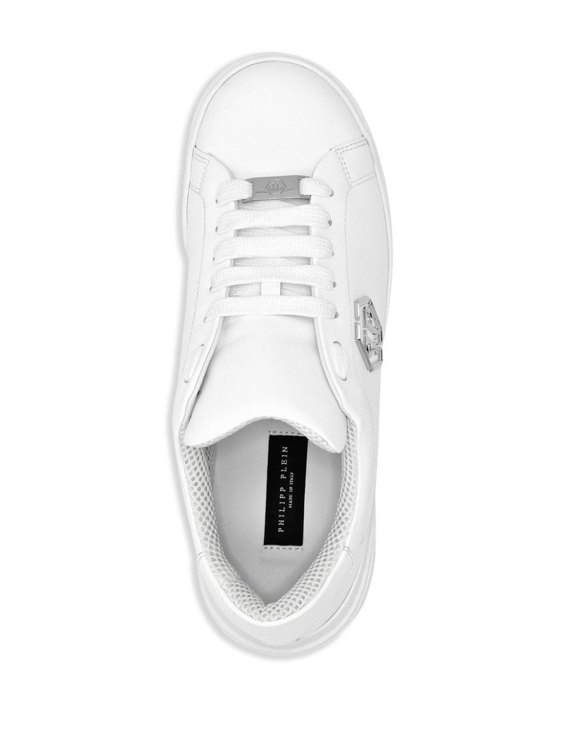 logo-appliquÃ© leather sneakers 4