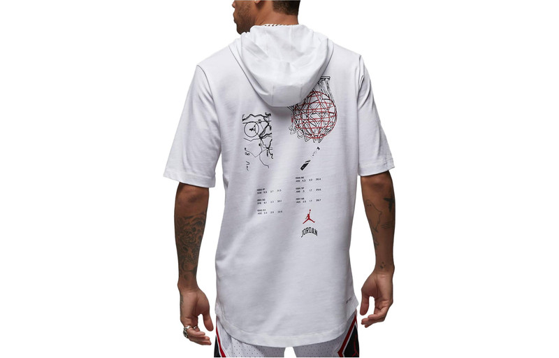 Jordan Air Jordan Sport Hooded T-Shirt 'White' FB7428-100 outlook
