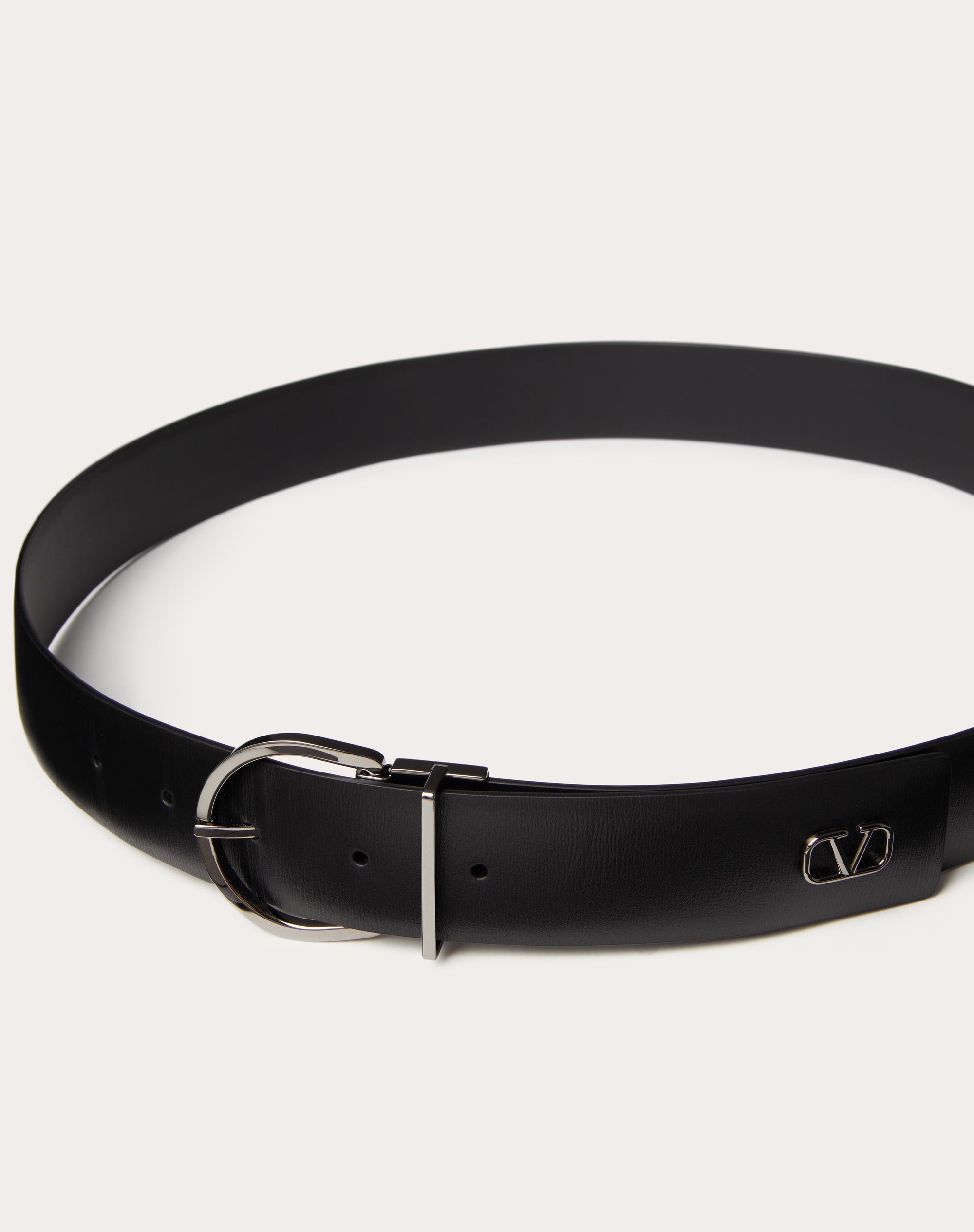 MINI VLOGO SIGNATURE CALFSKIN BELT 33MM / 1.3 IN. - 4