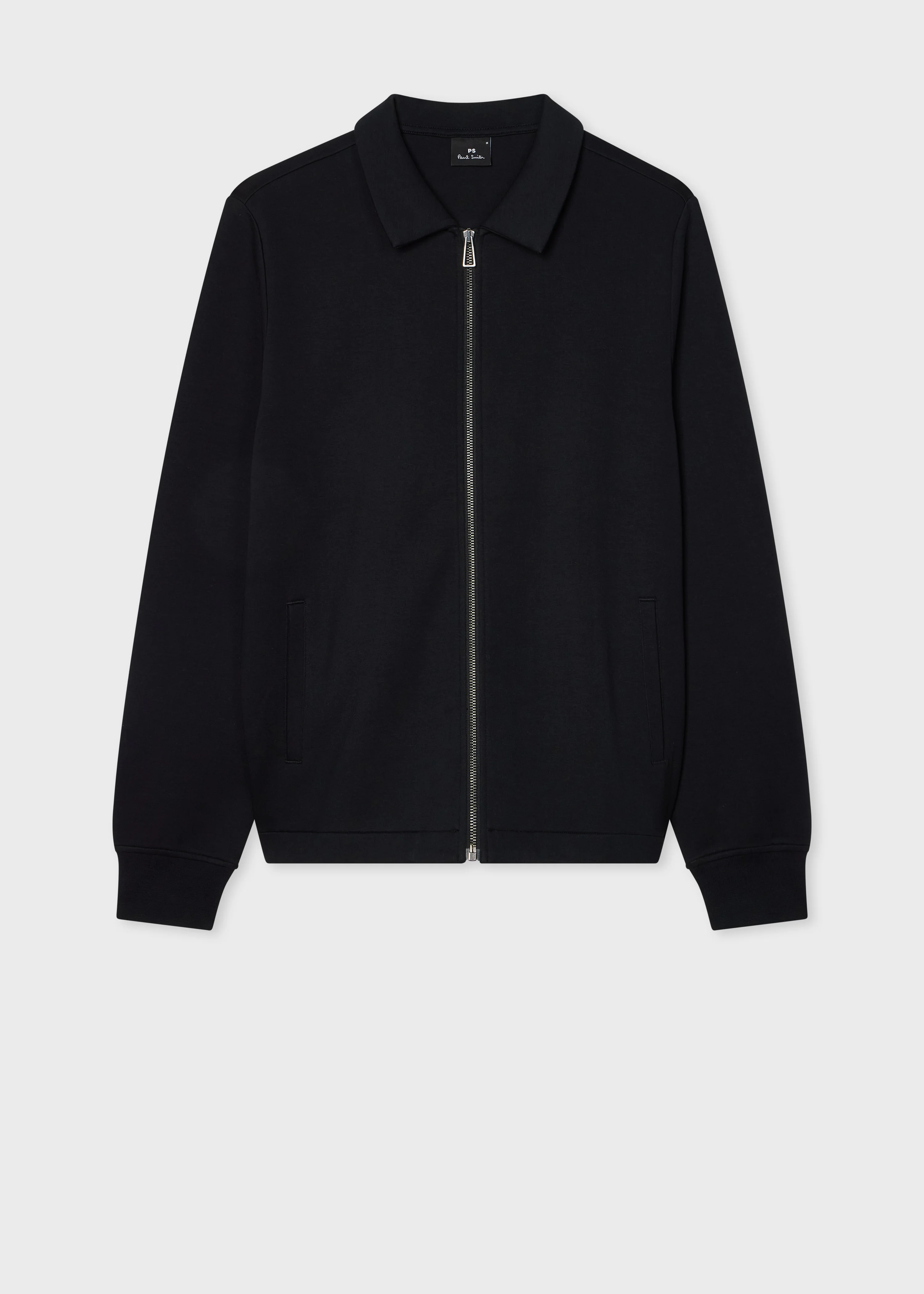 Black Double-Face Full Zip Sweatshirt - 1