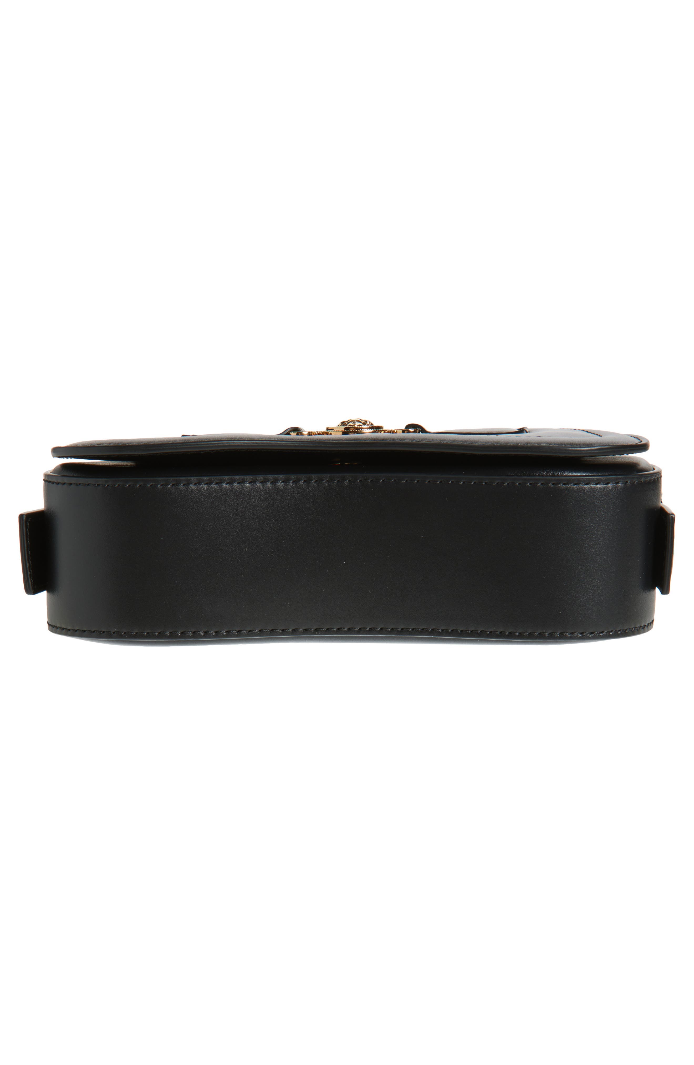 Versace Medusa Leather Shoulder Bag in Black-Versace Gold at Nordstrom - 6