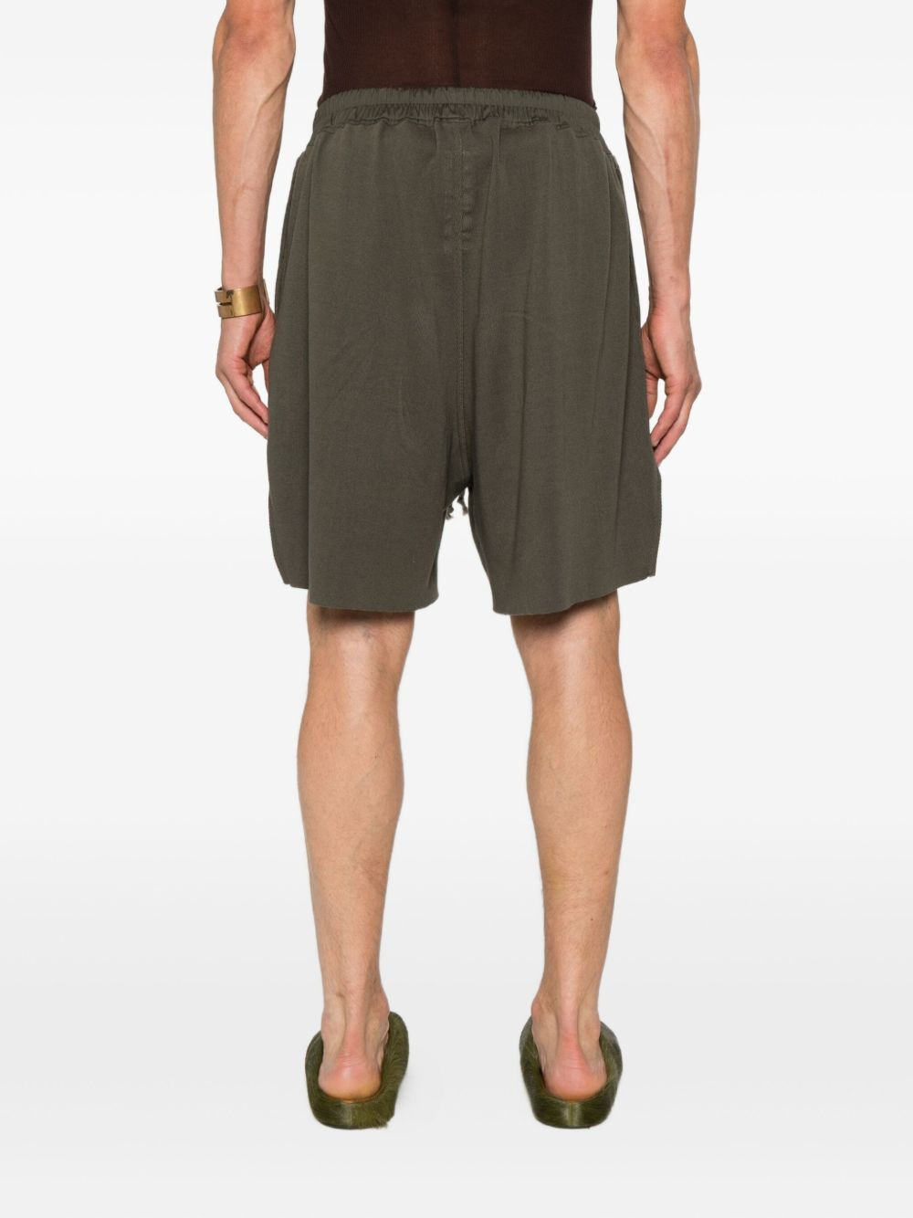 drawstring side-split shorts - 4