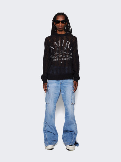 AMIRI Arts District Mohair Crewneck Sweater Black outlook