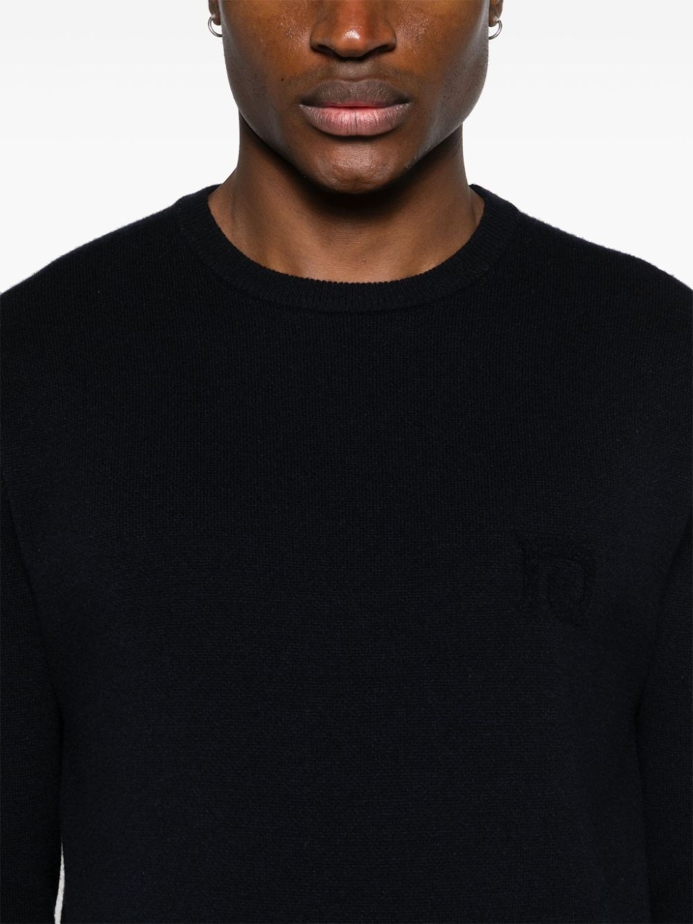motif-embroidered wool jumper - 3