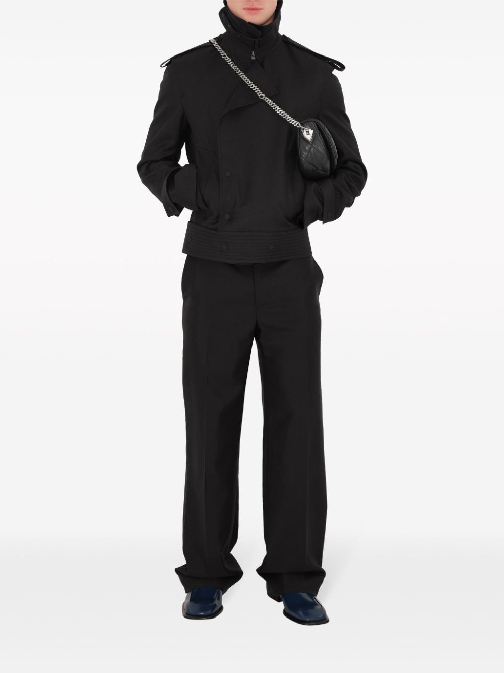 wool-blend tailored trousers - 2