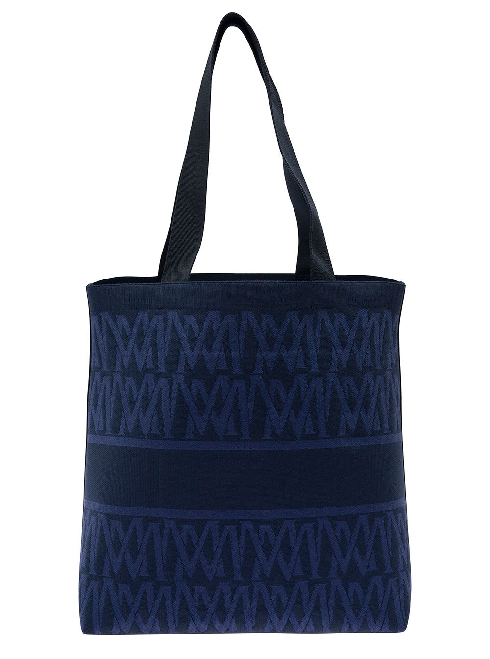 Moncler Men Blue Tote Bag With All-Over Monogram In Nylon Blend Knit Man - 4