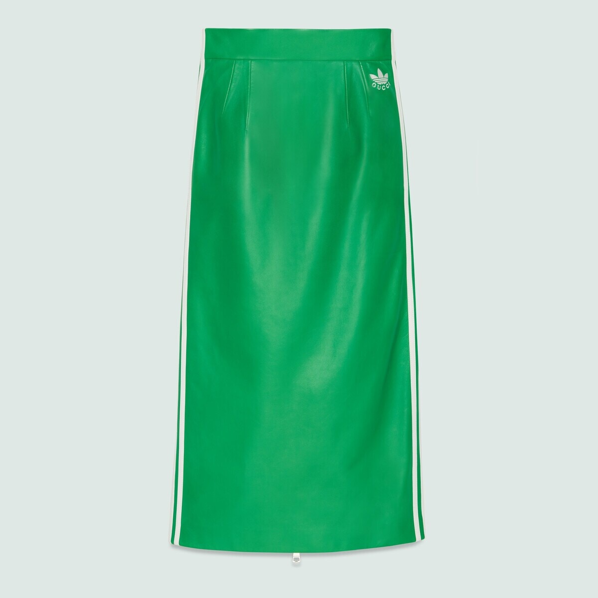 adidas x Gucci zip leather skirt - 1