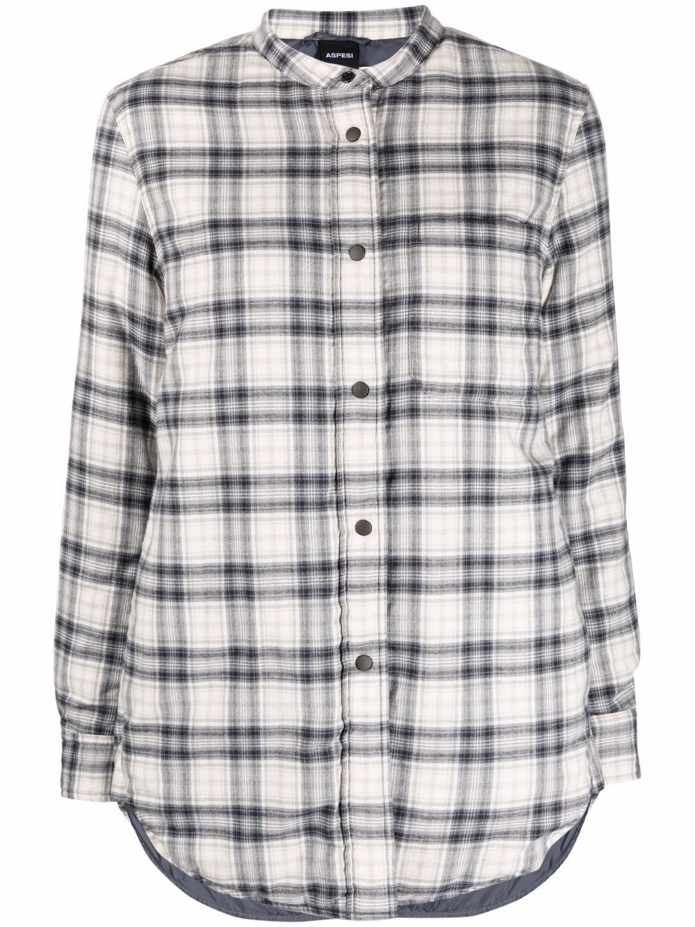 plaid-check button jacket - 1