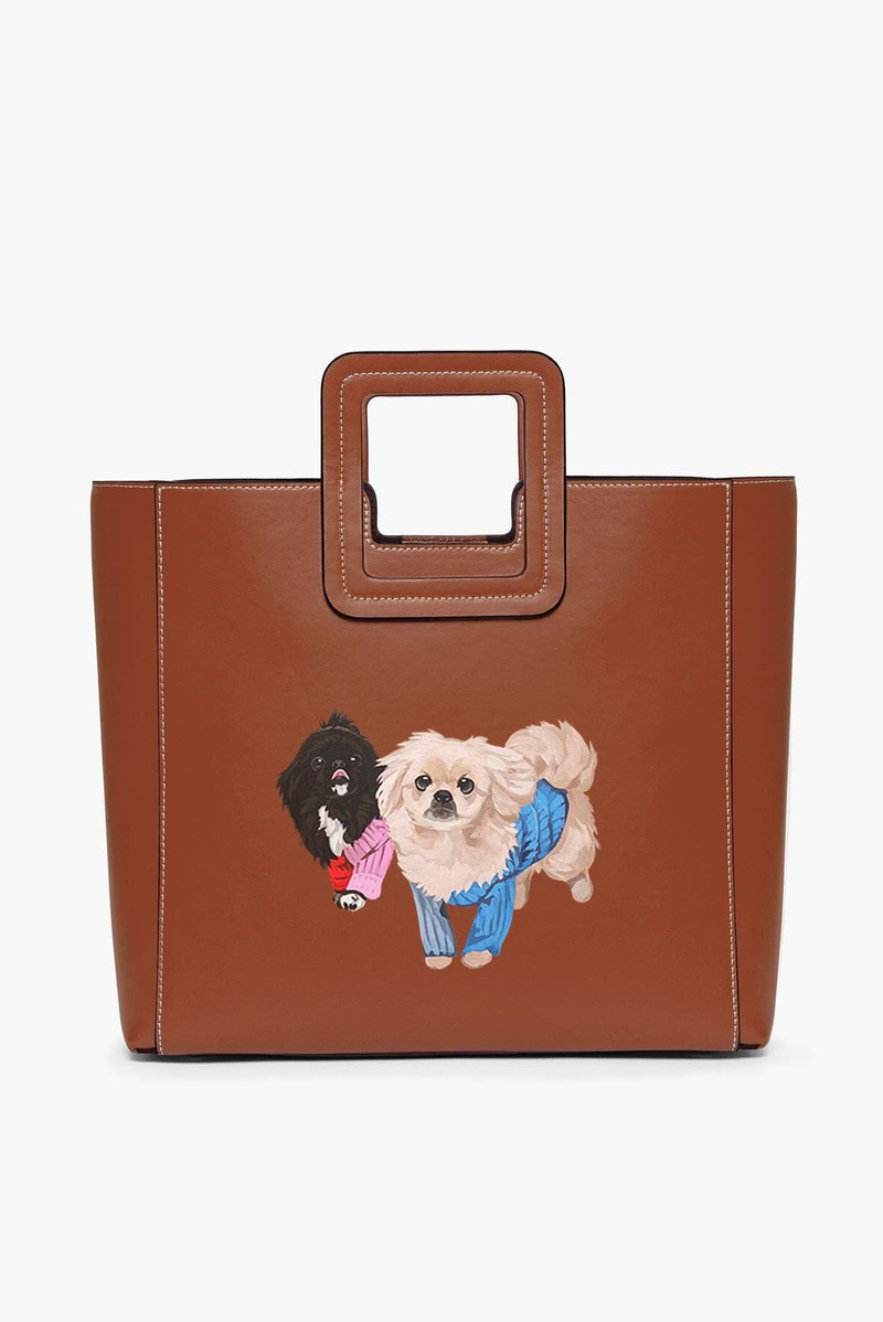 STAUD STAUD | CUSTOM SHIRLEY LEATHER BAG | SADDLE outlook