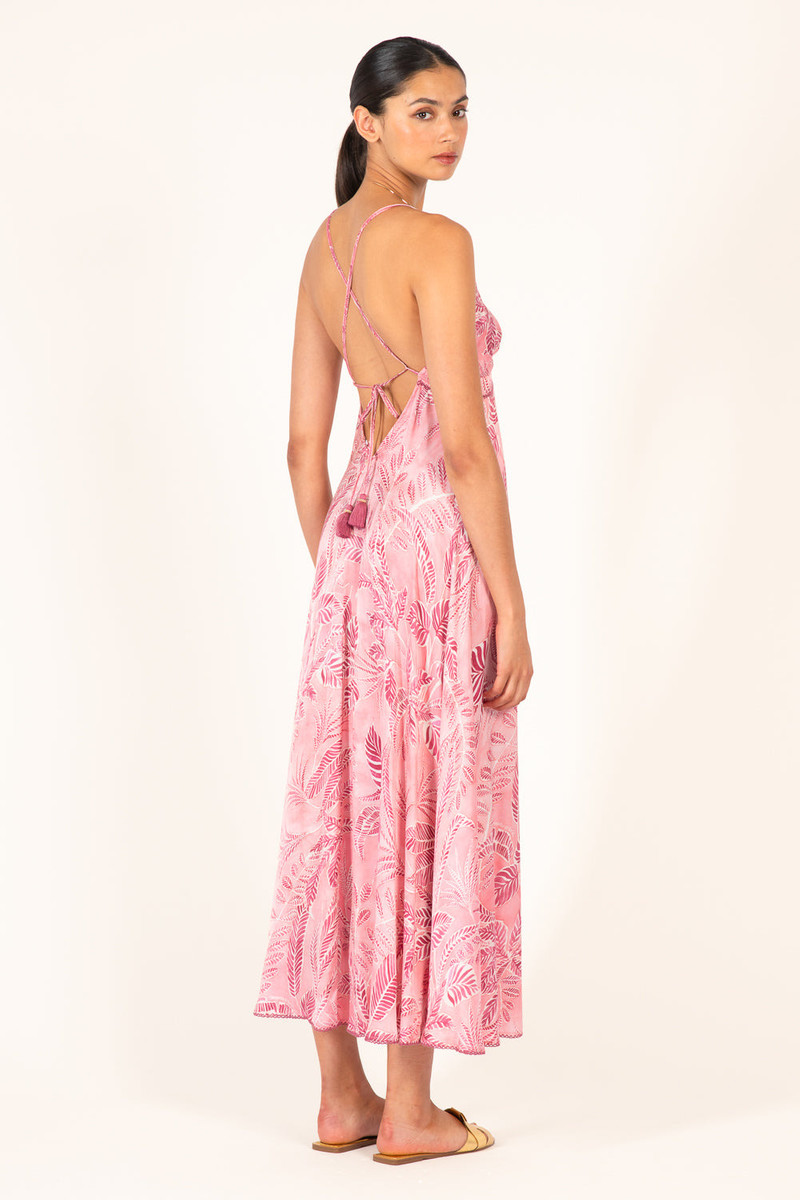 Long Dress Denise - Pink Calathea 4