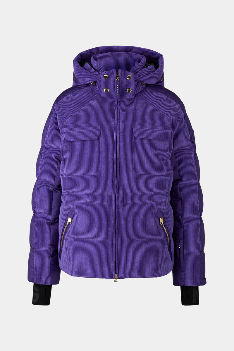Marli corduroy ski jacket in Violet 1