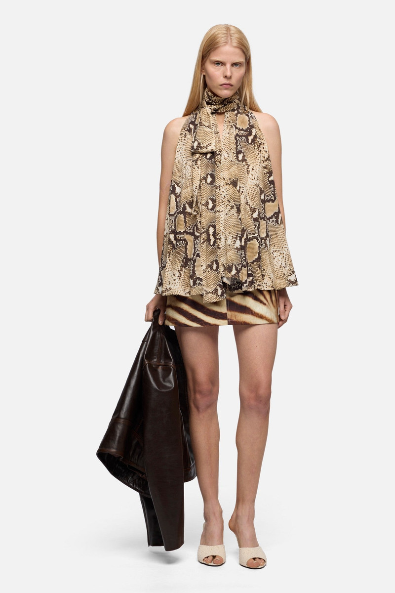 7 For All Mankind MINI SKIRT in Canvas Zebra outlook