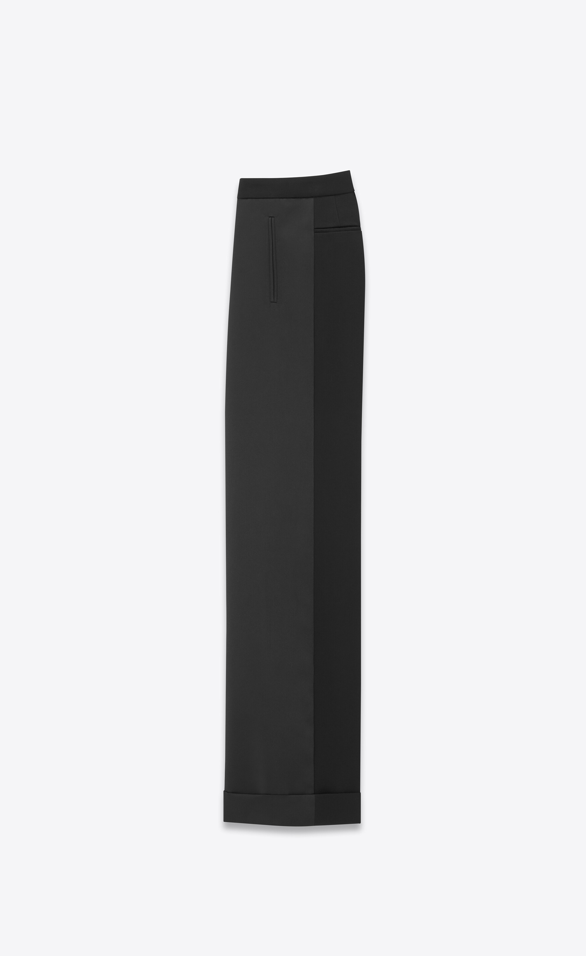 Wide-Leg Pleated Panelled Wool-Twill and Satin Tuxedo Trousers - 3