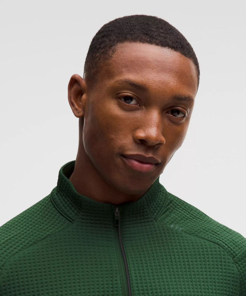 Waffle-Knit Half Zip 4
