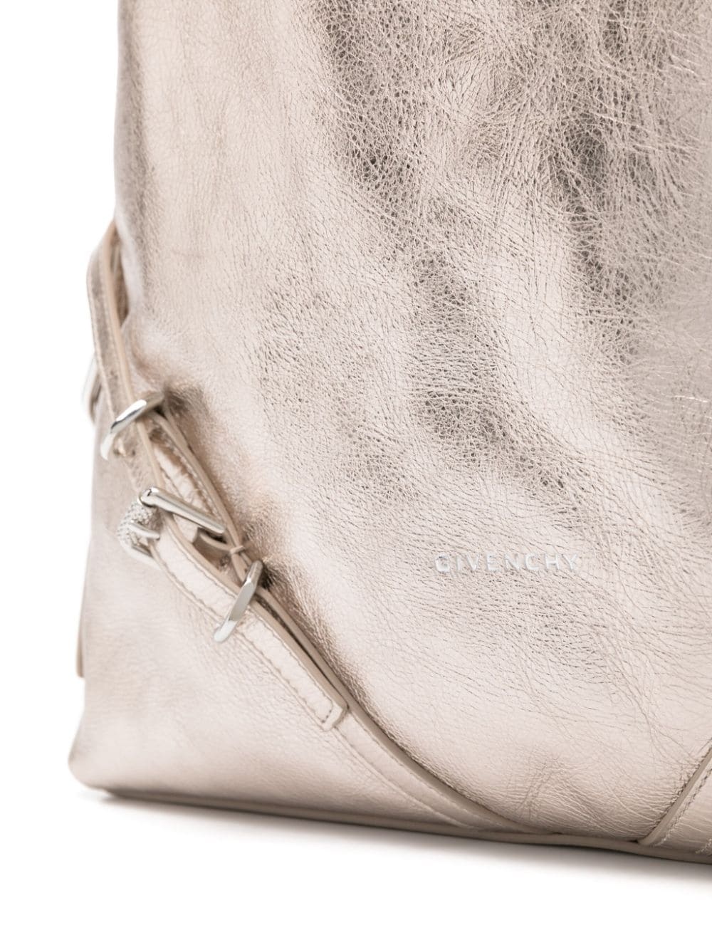 medium Voyou laminated shoulder bag - 4